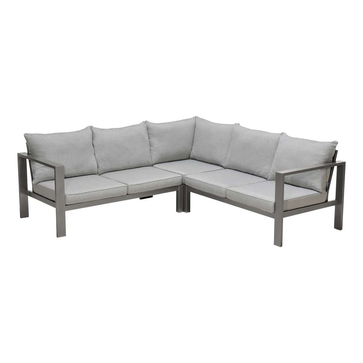 Solana Outdoor Sectional Set in Cosmos Finish with Grey Cushions and Coffee Table By Armen Living | Outdoor Sofas, Loveseats & Sectionals |  Modishstore  - 2