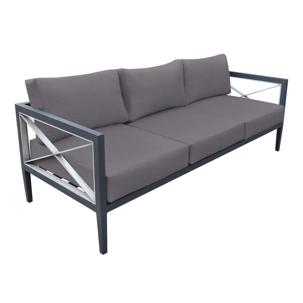 Sonoma Outdoor 4 piece Set in Dark Grey Finish and Charcoal Cushions By Armen Living | Outdoor Sofas, Loveseats & Sectionals |  Modishstore  - 8