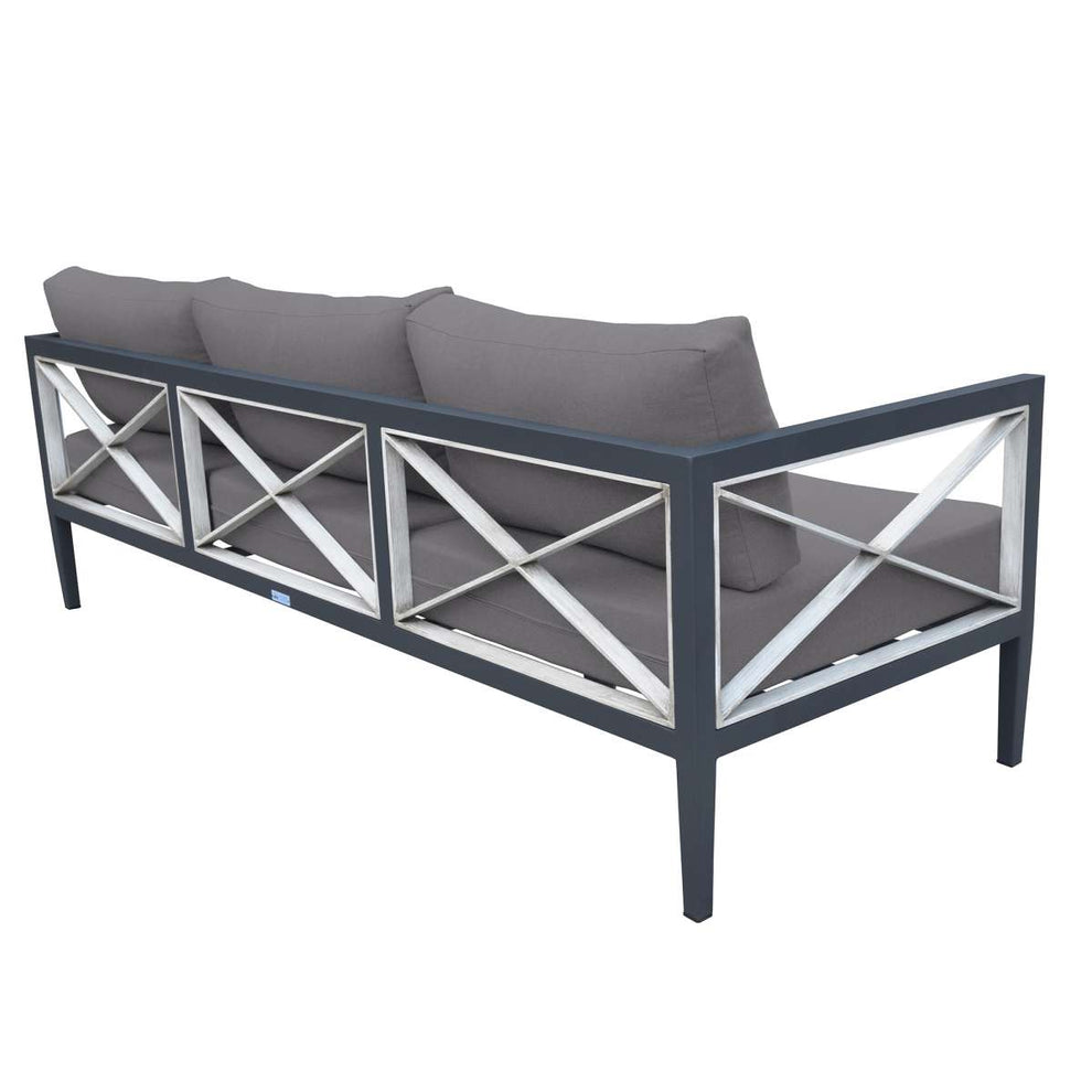 Sonoma Outdoor 4 piece Set in Dark Grey Finish and Charcoal Cushions By Armen Living | Outdoor Sofas, Loveseats & Sectionals |  Modishstore  - 2