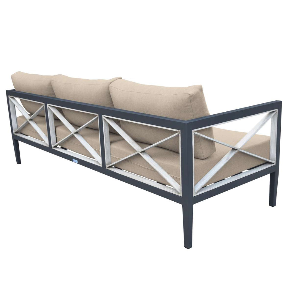 Sonoma Outdoor 4 piece Set in Dark Grey Finish and Charcoal Cushions By Armen Living | Outdoor Sofas, Loveseats & Sectionals |  Modishstore  - 11