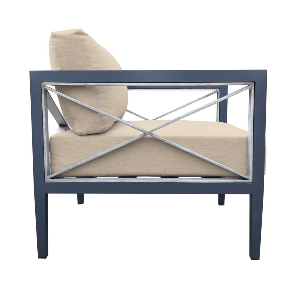 Sonoma Outdoor 4 piece Set in Dark Grey Finish and Charcoal Cushions By Armen Living | Outdoor Sofas, Loveseats & Sectionals |  Modishstore  - 14
