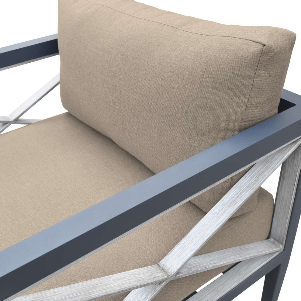 Sonoma Outdoor 4 piece Set in Dark Grey Finish and Charcoal Cushions By Armen Living | Outdoor Sofas, Loveseats & Sectionals |  Modishstore  - 16