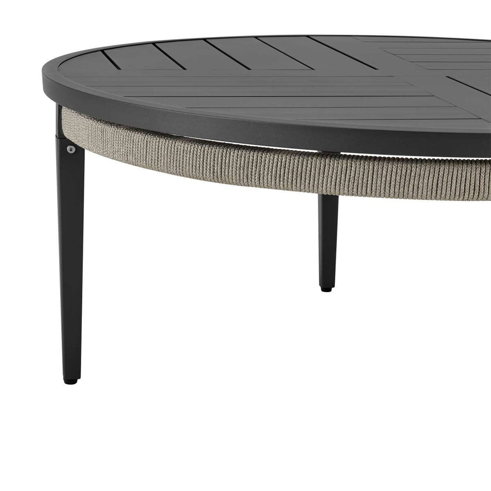 Zella Outdoor Patio 3 Piece Swivel Seating Set in Aluminum with Light Gray Rope and Cushions By Armen Living | Outdoor Chairs | Modishstore - 6