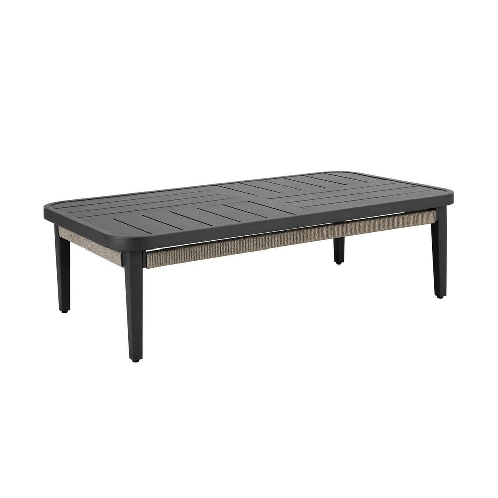 Zella Outdoor Patio 4 Piece Conversation Set in Aluminum with Light Gray Rope and Cushions By Armen Living | Outdoor Sofas, Loveseats & Sectionals | Modishstore - 9