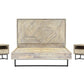Peridot 3 Piece King Bedroom Set in Natural Acacia Wood By Armen Living | Bedroom Sets | Modishstore - 2