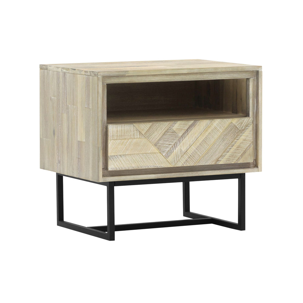 Peridot 3 Piece King Bedroom Set in Natural Acacia Wood By Armen Living | Bedroom Sets | Modishstore - 5