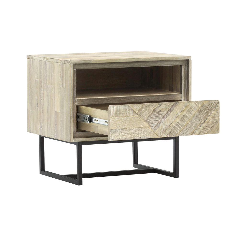 Peridot 3 Piece King Bedroom Set in Natural Acacia Wood By Armen Living | Bedroom Sets | Modishstore - 6