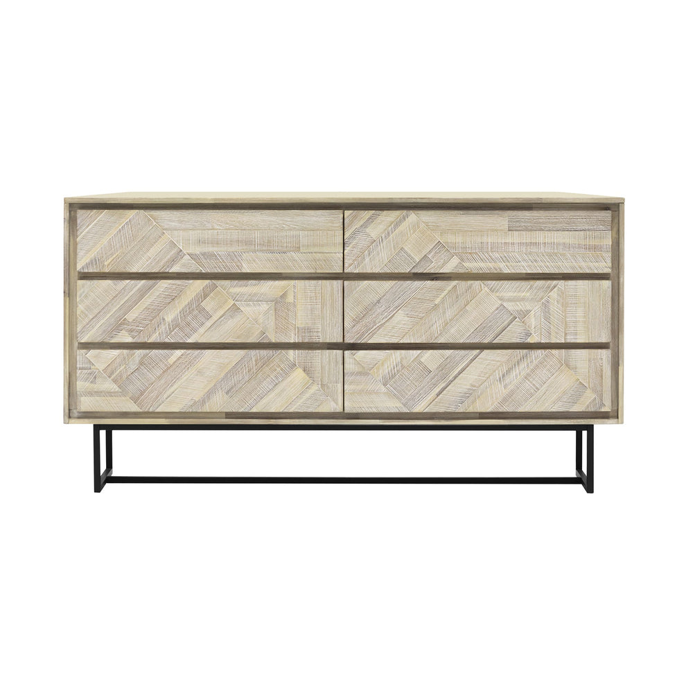 Peridot 4 Piece King Bedroom Set in Natural Acacia Wood By Armen Living | Bedroom Sets | Modishstore - 5