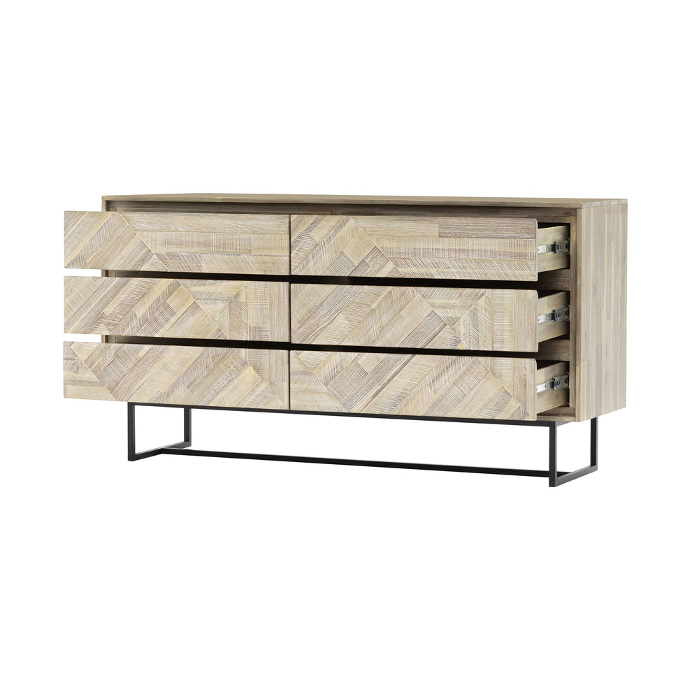 Peridot 4 Piece King Bedroom Set in Natural Acacia Wood By Armen Living | Bedroom Sets | Modishstore - 6
