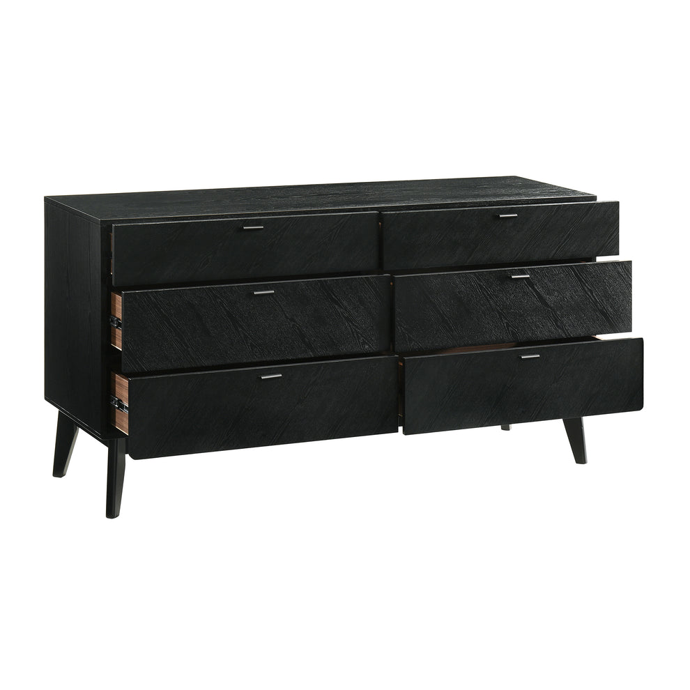 Petra King 4 Piece Wood Bedroom Set in Black Finish By Armen Living | Bedroom Sets | Modishstore - 5