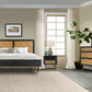 Saratoga 4 Piece King Bedroom Set in Black Acacia Wood and Rattan By Armen Living | Bedroom Sets | Modishstore