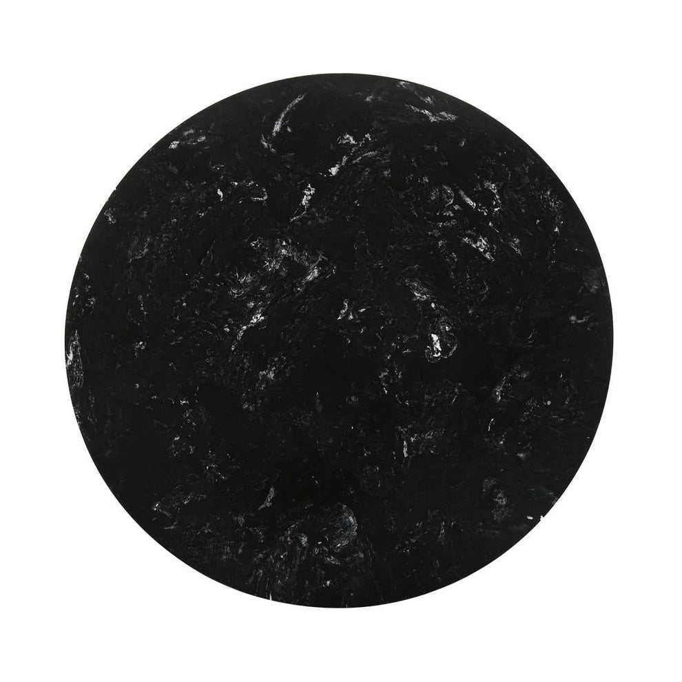 Venus and Varde 5 Piece Black Marble Round Dining Set By Armen Living | Dining Sets | Modishstore - 6