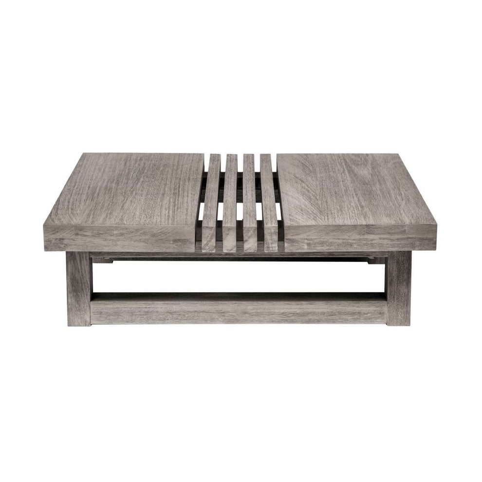 Vivid Outdoor Patio 4 Piece Conversation Set in Gray Eucalyptus Wood with Gray Olefin Cushions
 By Armen Living | Outdoor Sofas, Loveseats & Sectionals | Modishstore - 6