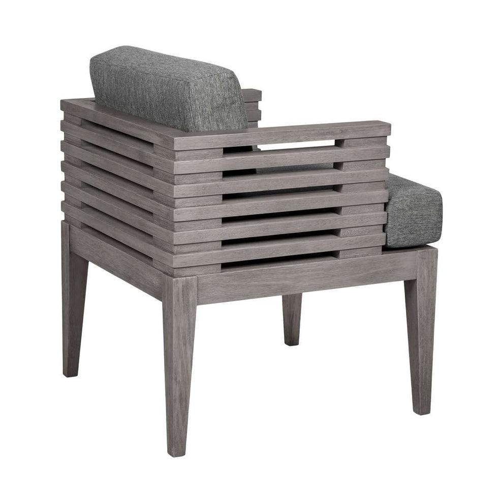 Vivid Outdoor Patio 7 Piece Dining Set in Gray Eucalyptus Wood with Gray Olefin Cushions By Armen Living | Outdoor Dining Sets | Modishstore - 3
