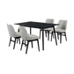 Westmont and Azalea Grey and Black Wood 5 Piece Dining Set By Armen Living | Dining Sets | Modishstore - 2
