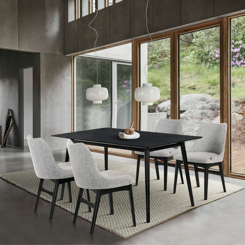 Westmont and Azalea Grey and Black Wood 5 Piece Dining Set By Armen Living | Dining Sets | Modishstore