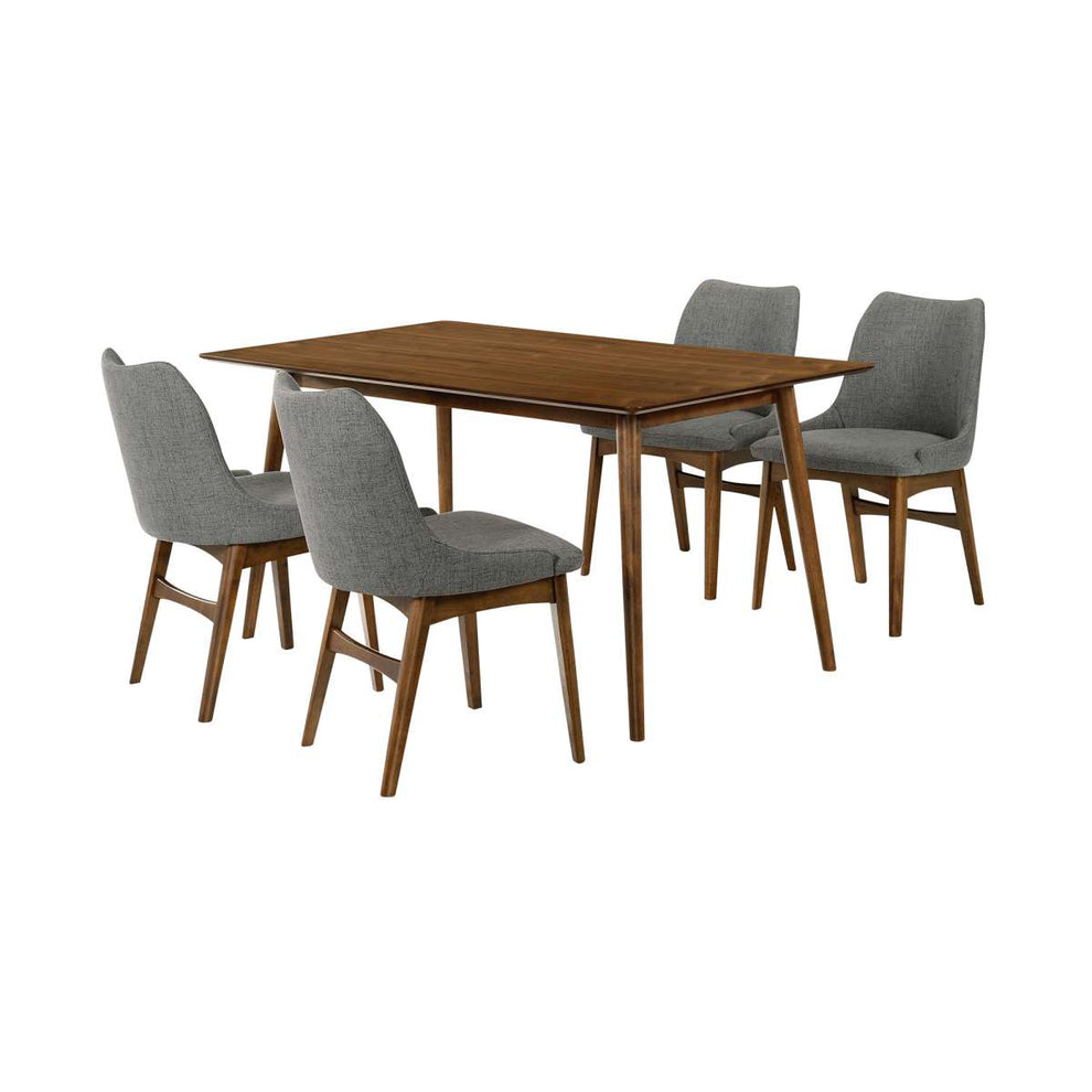 Westmont and Azalea Charcoal and Walnut 5 Piece Dining Set By Armen Living | Dining Sets | Modishstore - 2