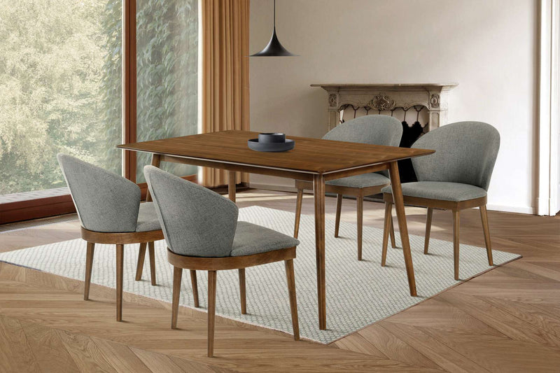 Westmont and Juno Charcoal and Walnut 5 Piece Dining Set By Armen Living | Dining Sets | Modishstore