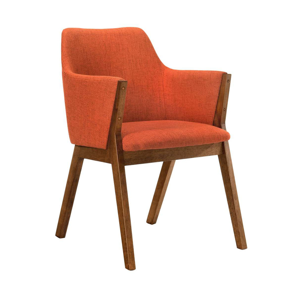 Westmont and Renzo Orange and Walnut 5 Piece Dining Set By Armen Living | Dining Sets | Modishstore - 3