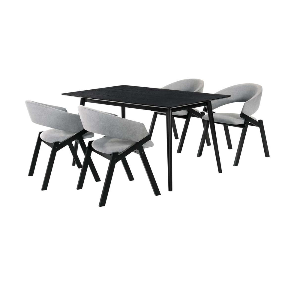 Westmont and Talulah Grey and Black 5 Piece Dining Set By Armen Living | Dining Sets | Modishstore - 2