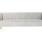 Manhattan Comfort Vector 81.5 in. Grey and Gold Velvet 3-Seat Sofa | Sofas | Modishstore