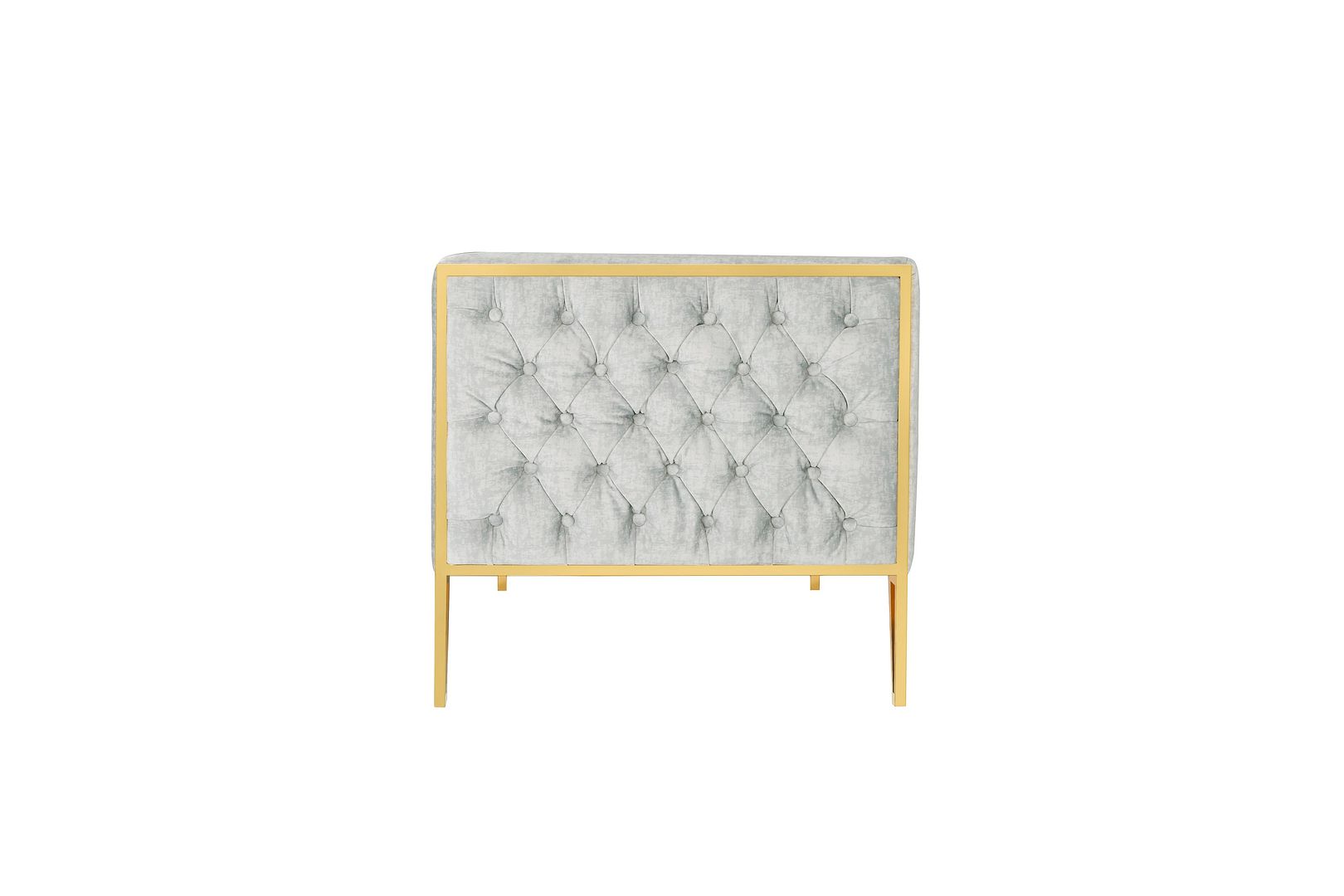 Manhattan Comfort Vector 81.5 in. Grey and Gold Velvet 3-Seat Sofa | Sofas | Modishstore-3