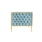 Manhattan Comfort Vector 81.5 in. Grey and Gold Velvet 3-Seat Sofa | Sofas | Modishstore-6