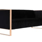 Manhattan Comfort Trillium 83.07 in. Aqua Blue and Rose Gold 3-Seat Sofa | Sofas | Modishstore-5