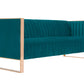 Manhattan Comfort Trillium 83.07 in. Aqua Blue and Rose Gold 3-Seat Sofa | Sofas | Modishstore-2