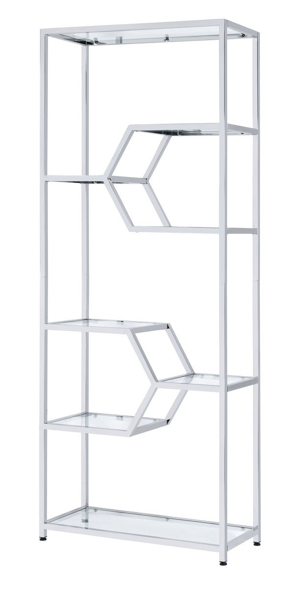 Safavieh Benoit Chrome Bookcase | Bookcases | Modishstore - 2