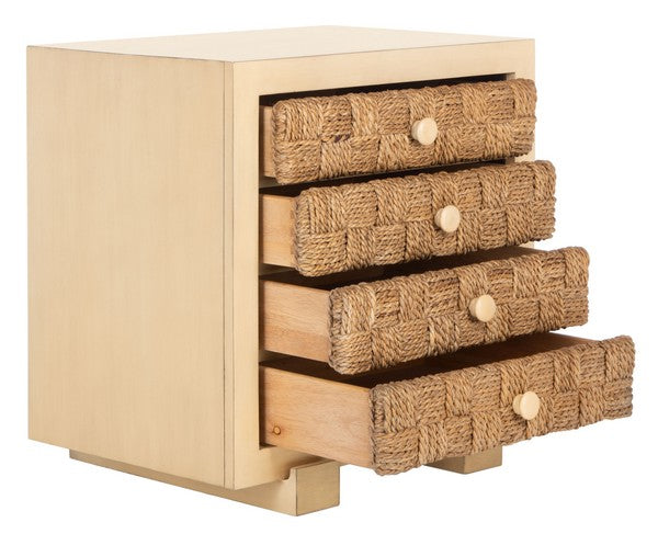Safavieh Rosario Woven Wood Nightstand | Nightstands | Modishstore - 3