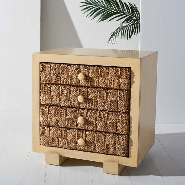 Safavieh Rosario Woven Wood Nightstand | Nightstands | Modishstore