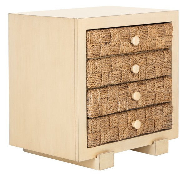 Safavieh Rosario Woven Wood Nightstand | Nightstands | Modishstore - 4