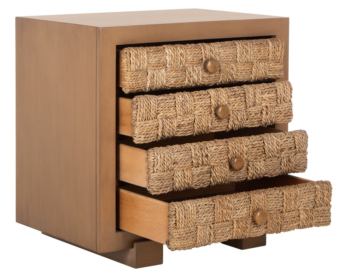 Safavieh Rosario Woven Wood Nightstand | Nightstands | Modishstore - 9