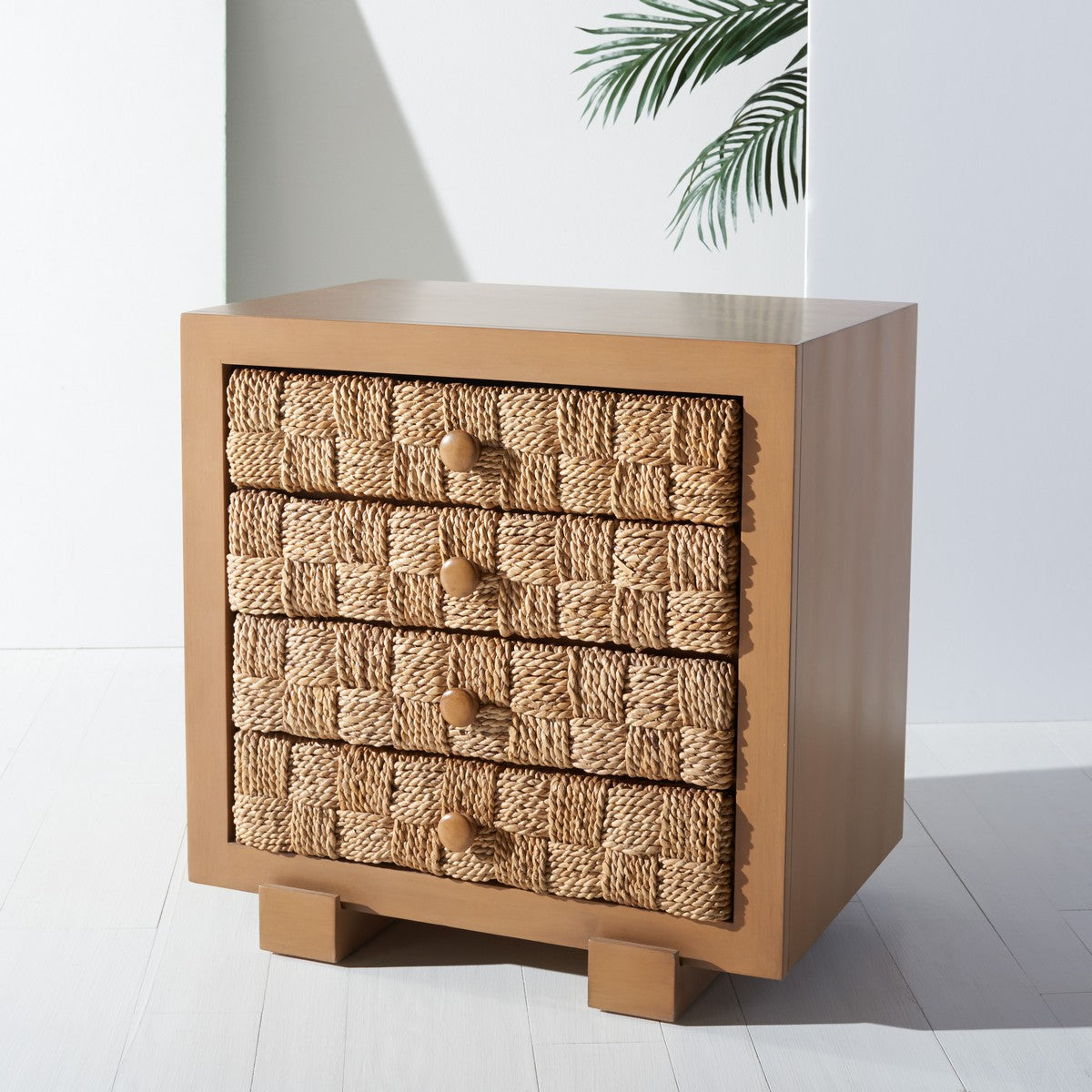 Safavieh Rosario Woven Wood Nightstand | Nightstands | Modishstore - 6