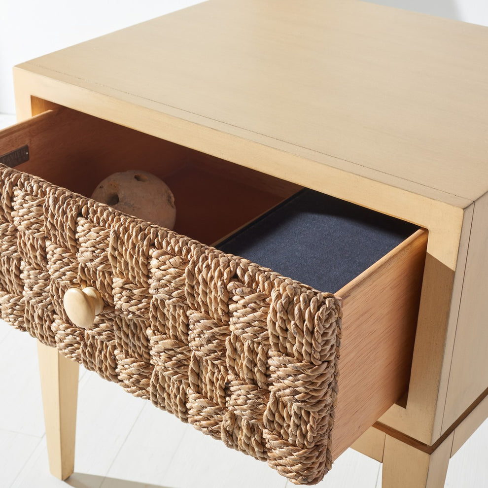 Safavieh Armand Woven Wood Nightstand | Nightstands | Modishstore - 3