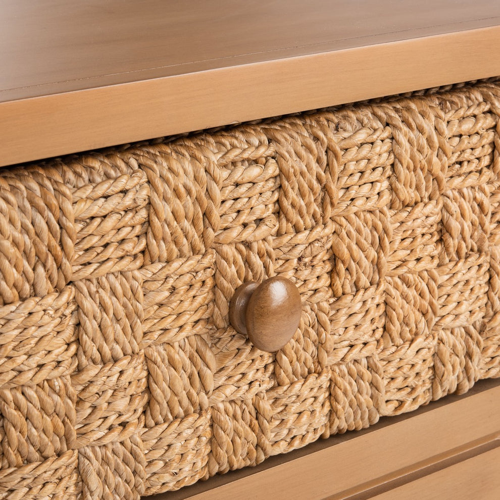 Safavieh Armand Woven Wood Nightstand | Nightstands | Modishstore - 9