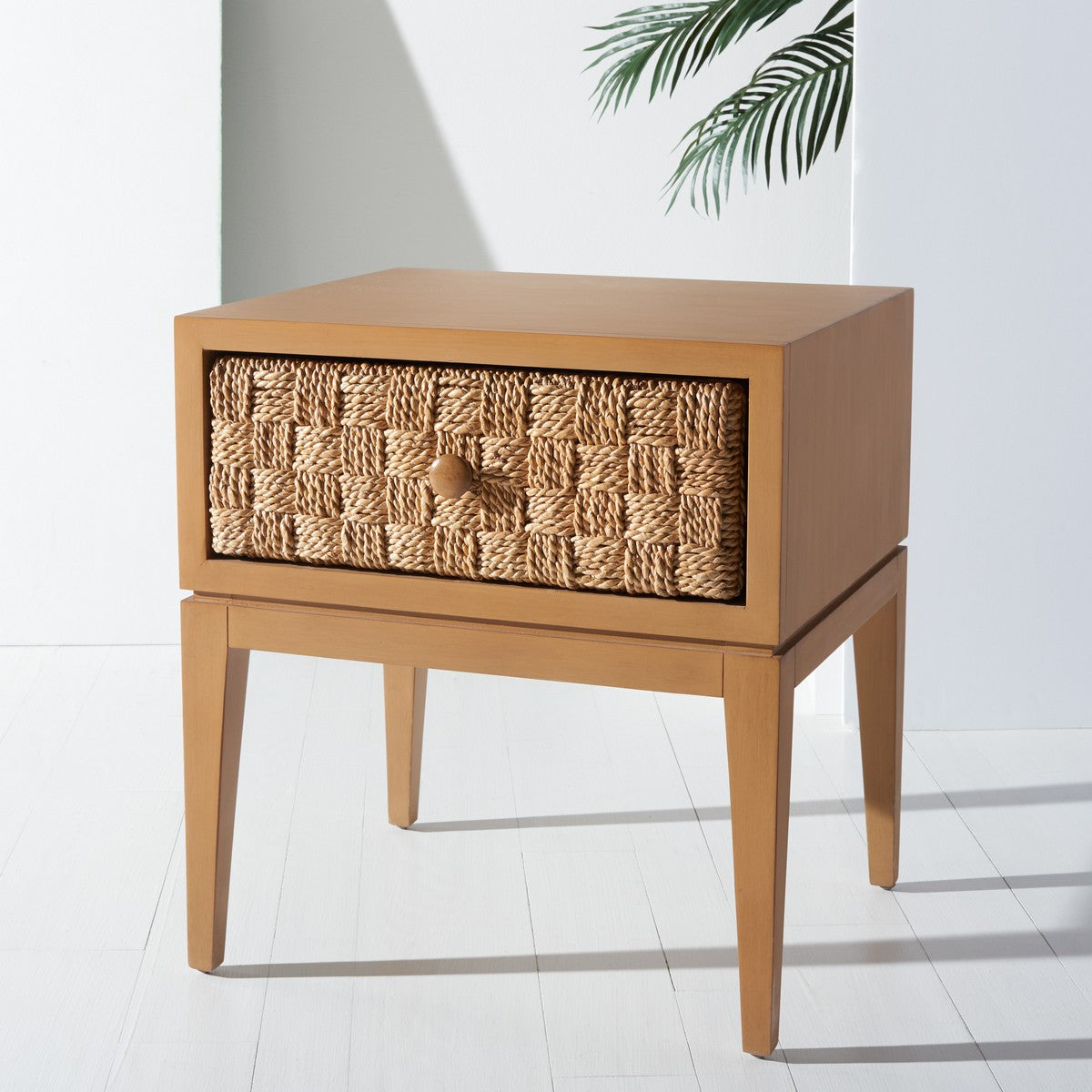 Safavieh Armand Woven Wood Nightstand | Nightstands | Modishstore - 6