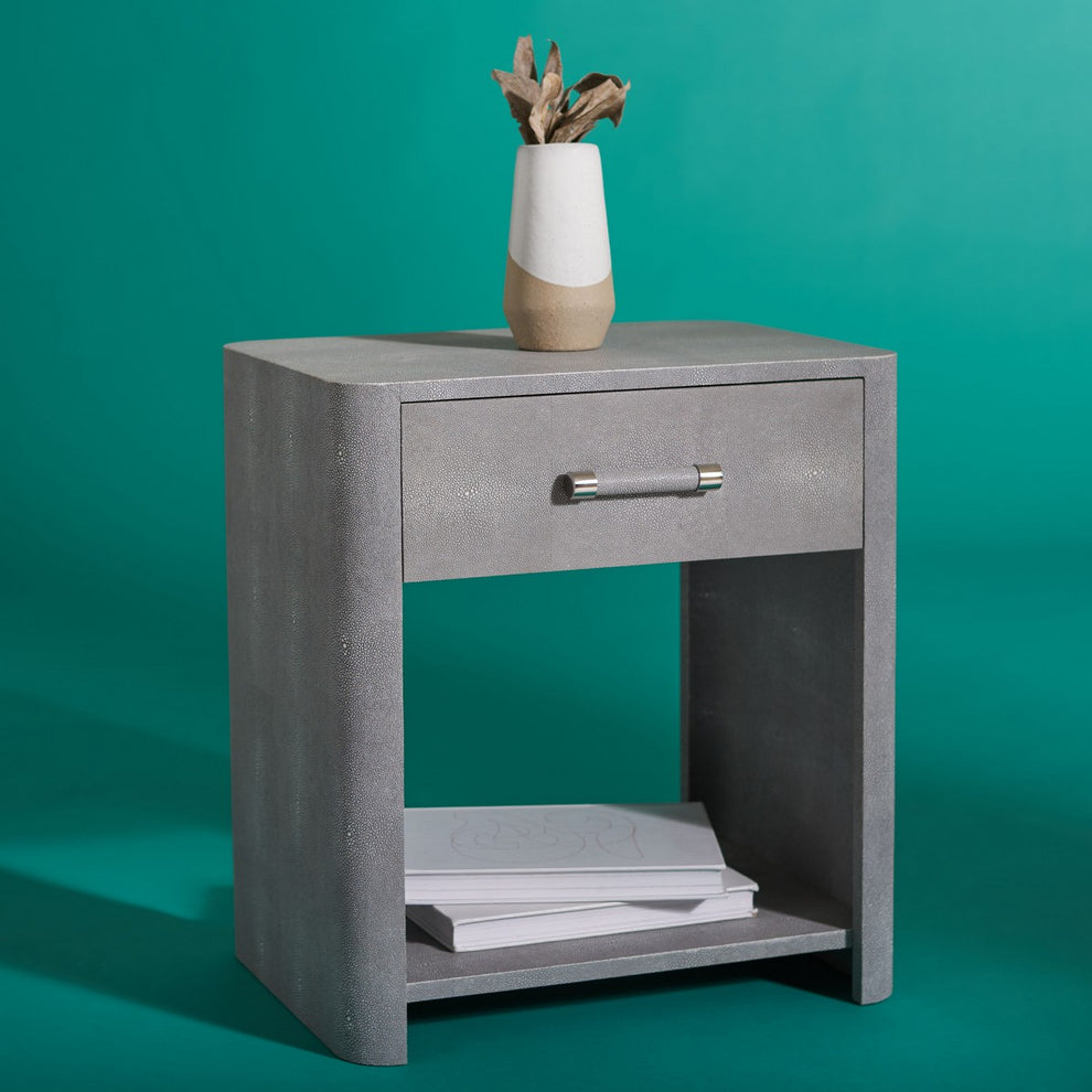 Safavieh Sawyer Faux Shagreen Nightstan | Nightstands | Modishstore