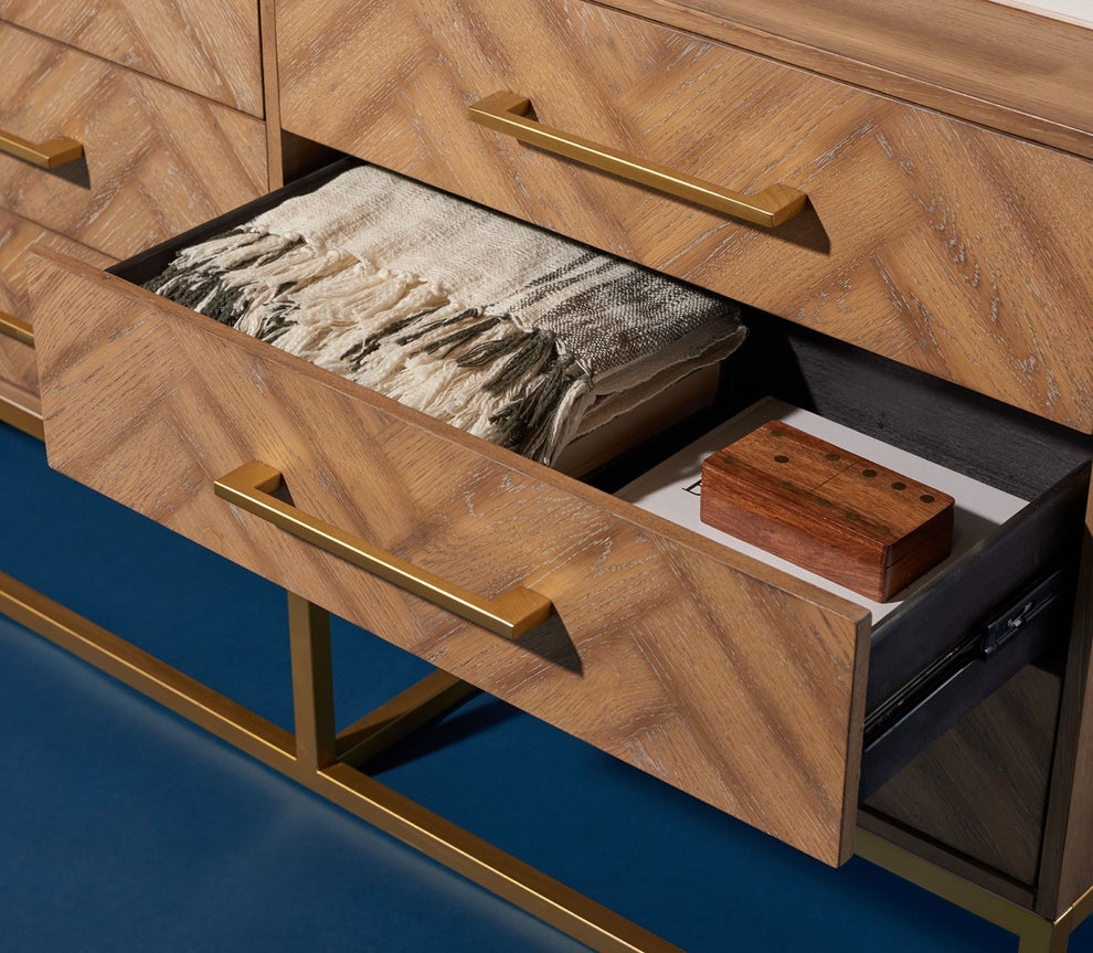 Safavieh Estelle Dresser - Rustic Oak | Dressers | Modishstore - 5
