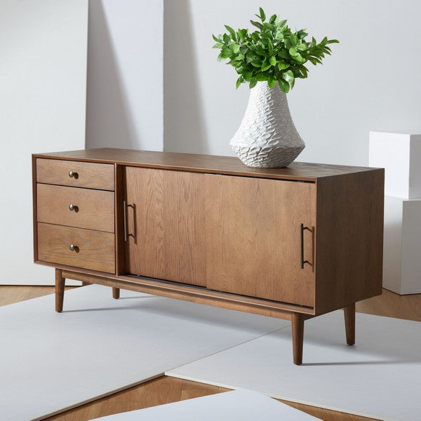Safavieh Tomas Mid-Century Media Stand - Medium Oak | Accent Tables | Modishstore