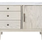 Safavieh Elissa Mid-Century Sm Media - White Washed | Cabinets | Modishstore - 2