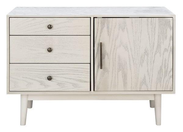 Safavieh Elissa Mid-Century Sm Media - White Washed | Cabinets | Modishstore - 2