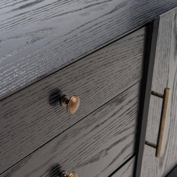 Safavieh Elissa Mid-Century Sm Media - Black | Cabinets | Modishstore - 4