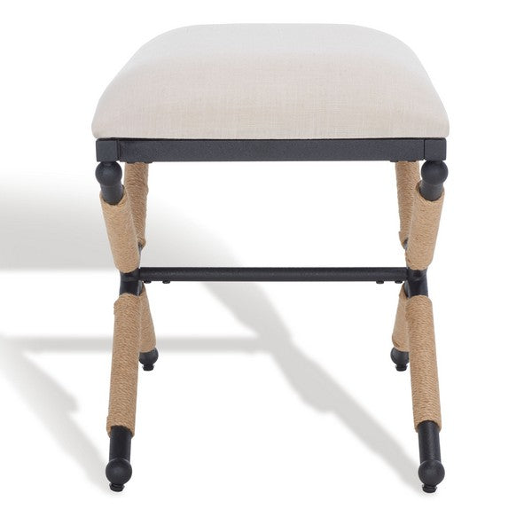 Safavieh Carmelo Hemp Wrapped Ottoman - Beige | Ottomans | Modishstore - 2