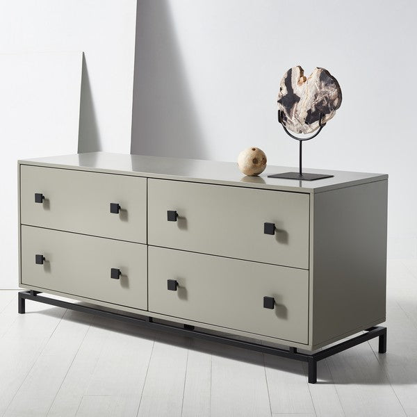 Safavieh Claudette 4 Drawer Dresser - Taupe | Dressers | Modishstore