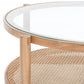 Safavieh Karyna Rattan & Glass Table - Clear | Coffee Tables | Modishstore - 4