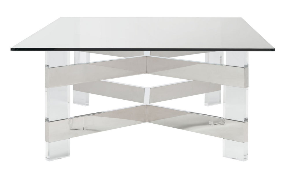 Safavieh Eugene Acrylic Coffee Table - Silver | Coffee Tables | Modishstore - 4