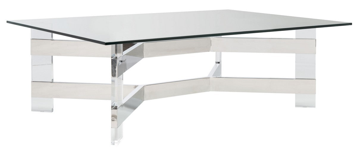 Safavieh Eugene Acrylic Coffee Table - Silver | Coffee Tables | Modishstore - 3