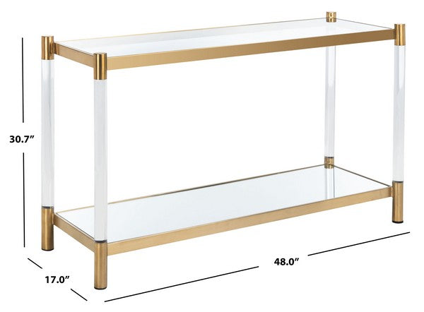 Safavieh Shayla Acrylic Console Table - Brass | Console Tables | Modishstore - 3